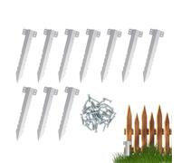 Yanayi Angolare per Cassone Rialzato da Giardinaggio | 10 Punte Metalliche per Terreno con Pali per Traverse Ferroviarie,Supporto per Giardinaggio Urbano Letti da Giardino Fattoria e Paesaggistica