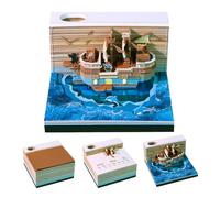 Yanayi Calendario 3D 2026 - Nave Pirata Scultura Di Carta Speciale - Ornamento 2026 Decorazione Creativa - Per Vacanza Famiglia Posto Di Lavoro Festa Festival Scuola Scrivania Casa Donne Uomini