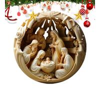 Yanayi Decorazioni per la Natività | Il Ciondolo della Natività in Acrilico 2D,Decorazioni per Albero di Natale - per Pasqua, Finestra, Feste, Vacanze Invernali, Casa, Auto e Zaino
