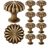 Yanayi Maniglie per Ante Mobili 10 Pezzi - Maniglie a Stile Antico, Tonde In Lega Di Zinco Per Accessori Armadi Per Restauro Mobili Per Casa Soggiorno Camera Da Letto Bagno Guardaroba