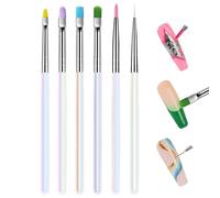 Yanayi Set di Pennelli per Design Unghie | Penna per Disegno Unghie | Strumento Per Dotting E Stamping E Pittura Applicatore Liner Di Piccole Dimensioni Per Smalto Gel Per Principianti
