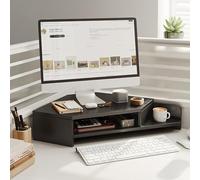 YANBI Supporto per Monitor Angolare in Legno, Scaffale Angolare Ascensore, Rialzo per Monitor di Computer, Supporto Ergonomico da Tavolo per Computer Portatile/schermo/tv, Scaffale Triango