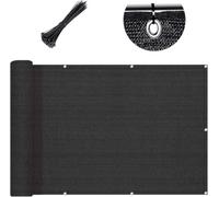 yanbinlife CCopertura ombreggiante Commerciale for Recinzione Resistente | Occhielli e fascette for la decorazione domestica all'aperto del giardino, del cortile(Black,1x9m (3.28ft x 29.53ft))