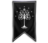 Yanbooch Striscione con albero di Gondor bandiera uomo grotta camera da letto casa ufficio festa decorazione 76 x 127 cm (nero)
