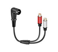 YANBORONSN Cavo a Y con XLR Maschio a 90 gradi per Doppio RCA Femmina, Splitter XLR 3 PINI verso 2 RCA, Cavo Audio Stereo non Bilanciato per Console di Missaggio, Microfono, Registratore (2M)