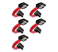 YANBORONSN Cavo dati sata III, 3 pollici, SATA 6,0 Gbps 7 pin Short Data Cable, SATA III Female a Upward Right Angle Female (5 Packs), compatibile con SSD da 2,5", HDD da 3,5" (Verso l'Alto)