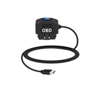 YANBORONSN Cavo di Alimentazione Automobilistico OBD da Usb a OBD-II Cavo Hardwire Adattatore con Pulsante di Interruttore per Dash Camera 24 Ore di Sorveglianza/Modalità Acc, (USB c)