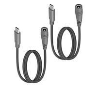 YANBORONSN Cavo di alimentazione Corto 100W PD USB C a Mini DC 5,5 mm x 2,1 mm, Cavo di ricarica di estensione 18AWG Mini DC 5521 femmina a Type C maschio 20V 5A(Confezione da 2, 0,5M)