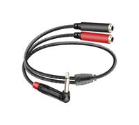 YANBORONSN Cavo Divisore Y da 1/4 di Pollice, Cavo Maschio da 6,35 mm a Doppia Femmina Mono da 6,35 mm ad Angolo di 90 Gradi, Convertitore Divisore Audio da Pollice Quarto per Microfoni(50CM)