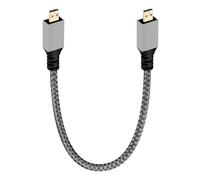 YANBORONSN Cavo Micro HDTV 4K@60Hz, Cavo Micro HDTV Maschio Maschio 2.0 Intrecciato, 18Gbps Tipo D a Tipo D per TV, Monitor, Proiettore (0,3M)