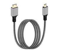 YANBORONSN Cavo Micro HDTV a Mini HDTV 4K@60Hz, Cavo Maschio Mini HD TV a Maschio Micro HDTV2,0 Intrecciato, 18Gbps Tipo D a Tipo C per TV, Monitor (1M)