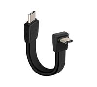 YANBORONSN Cavo USB 4 Piatto Corto 80Gbps, Cavo di Ricarica Rapida USB C con PD 240W, Connettore USB Tipo C Maschio Angolato a 90 gradi per Telefoni, Tablet, Laptop, Supporto Video 8K@60Hz (67MM)