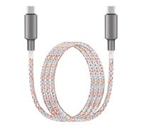 YANBORONSN Cavo USB-C LED Illuminato 66W, Cavo di ricarica rapida USB-C con luce LED RGB fluida, Cavo intrecciato Type C a Type C LED per telefono, tablet, cuffie (1M/3,2FT)