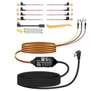 YANBORONSN Dash Cam Hardwire Kit con fusibile multi-formato, da 12V-24V a 5V/3A USB C Dash Camera Hardwire Kit con display digitale e protezione a bassa tensione(3,5 m/11,4 piedi)