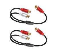 YANBORONSN RCA Y splitter Cavo, cavo audio RCA femmina, adatto per TV, lettori DVD/Blu ray, amplificatori e altri dispositivi 30cm(2 Pack)