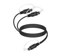 YANBORONSON Cavo Ottico Digitale Toslink 1 Ingresso 2 Uscite, Splitter Audio Digitale 1x2, per Home Theater, TV, Amplificatori, Soundbar, Lettori DVD/CD 1M