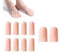 YanBous 10 Pezzi Protezioni per Alluce in Gel, Cappucci in Silicone Traspirante, Allevia i Dolori causati da Vesciche e Calli (2 Grandi + 8 Piccoli)