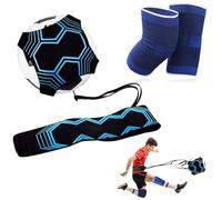 YanBous Aiuto Allenamento Calcio Solo, Allenatore di Calci con Cintura Regolabile, Incluso con Ginocchiere, Accessori per l'Allenamento di Calcio, Regalo per Ragazzi e Adulti