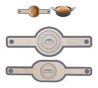 YanBous Set da 2 Tappetini in Silicone per Dutch Oven - Antiaderenti, Facili da Pulire, Riutilizzabili con Manici Extra Lunghi, Ideali per Pane e Impasti, Accessori da Cucina per Cottura Trasferibile