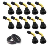 YanBous Set di 12 Adattatori per Valvole Universali per Pneumatici: Estensori di Valvola Compatibili con Auto, Biciclette, Auto Elettriche e Moto