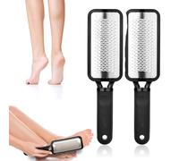 YanBous Set di 2 Rimuovi Callosità in Acciaio Inox, Nero: Tagliacallosità & Lima per Faccia - Pedicure Professionale per Pelle Dura e Screpolata, Rimuove Callosità Intense e Pelle Morta