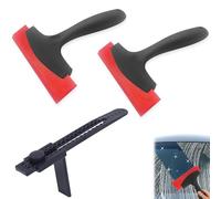 YanBous Set di 3 raschietti: Include 2 raschietti in tendine di manzo e 1 taglierina per bordi di pellicole per mobili - Ideale per piastrelle, vetro, specchi e finestrini auto.