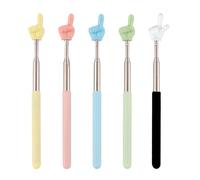 YanBous Set di 5 Puntatori Telescopici per Insegnanti, Asta Indicatrice Retraibile per Aule, Bastone Estensibile in Acciaio Inox per Presentazioni (5 Colori)