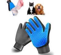 YanBous Set Di Guanti Per La Cura Di Cani & Gatti: 2-In-1 Rimuovi-Pelucchi & Pelo, Funzione Massaggio, Ideale Per Divano & Peli Di Animali, Blu, 2 Pezzi