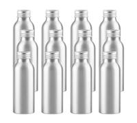 YANCAER 12 Pezzi 100ml Flaconi in Alluminio Argent con Tappo a Vite - Contenitori Ricaricabili per Cosmetici, Oli Essenziali, liquides, huiles, cosmétiques, voyages et préparations DIY