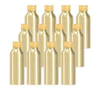 YANCAER 24 Pezzi 100ml Flaconi in Alluminio Dorato con Tappo a Vite - Contenitori Ricaricabili per Cosmetici, Oli Essenziali, liquides, huiles, cosmétiques, voyages et préparations DIY