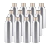 YANCAER 24 Pezzi 200ml Argent Cosmético Portátil Botellas Dosatori Vuote in Alluminio con Coperchio in Alluminio Oro Opaco, Rechargeable pour liquides, huiles, cosmétiques, voyages et préparations DIY