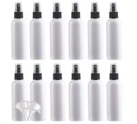 YANCAER 24 Pezzi Bianco 100 ml Bottiglie Spray con Testa di Spruzzo Nera,Bottigliette Spray Vuote Set in Plastica, Flaconi Spray da Viaggio, Aereo Contenitori da Viaggio per Cosmetici