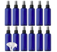 YANCAER 24 Pezzi Blu 100 ml Bottiglie Spray con Testa di Spruzzo Nera,Bottigliette Spray Vuote Set in Plastica, Flaconi Spray da Viaggio, Aereo Contenitori da Viaggio per Cosmetici