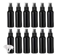 YANCAER 24 Pezzi Nero 100 ml Bottiglie Spray con Testa di Spruzzo Nera,Bottigliette Spray Vuote Set in Plastica, Flaconi Spray da Viaggio, Aereo Contenitori da Viaggio per Cosmetici