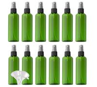 YANCAER 24 Pezzi Verde 100 ml Bottiglie Spray con Testa di Spruzzo Nera,Bottigliette Spray Vuote Set in Plastica, Flaconi Spray da Viaggio, Aereo Contenitori da Viaggio per Cosmetici