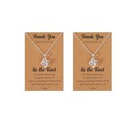YANCHUN 2/4/6/8Pcs Damigella d'onore Regalo Damigella d'onore Collana per le donne Tie The Knot Collana Regali di Nozze Damigelle d'onore Proposta regalo, Metallo