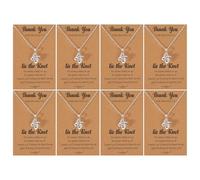 YANCHUN 2/4/6/8Pcs Damigella d'onore Regalo Damigella d'onore Collana per le donne Tie The Knot Collana Regali di Nozze Damigelle d'onore Proposta regalo, Metallo
