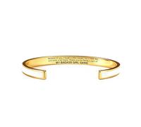 YANCHUN Badass Squad, braccialetto da donna, con scritta in inglese "My Badass Tribe", regalo per sorelle, Grande, Acciaio inossidabile, Nessuna pietra preziosa