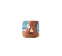 YANCHUN Cavigliera dorata da donna, con fiore, estiva, spiaggia, vacanza, gioiello regalo boho chic, Metallo