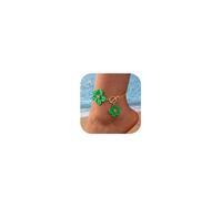 YANCHUN Cavigliera dorata da donna, con fiore, estiva, spiaggia, vacanza, gioiello regalo boho chic, Metallo