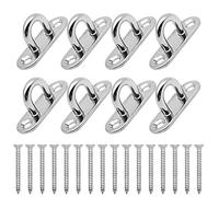 YancLife 8 Pezzi Piastra Oculare in Acciaio Inossidabile M5, Gancio a Soffitto con Viti, Gancio Muro Occhielli in Metallo per Sedie Sospese, Tende da Sole e Molto Altro Ancora