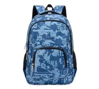 YancLife Zaino per la scuola per ragazzi e adolescenti, 45 x 30 x 13 cm, blu mimetico, zaino per ragazzi, impermeabile, grande zaino per bambini, zaino casual per ragazzi e ragazzi per campus, viaggi