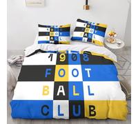 YANDAOFANG Inter Milan Set copripiumino stampato in 3D Set copripiumino per adulti e bambini con cerniera nascosta Set copripiumino in morbida microfibra Set di biancheria da letto animato (50x75 cm)