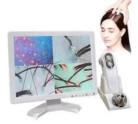 YANDDEA Analizzatore di Capelli per diagnosi della Pelle da 15,5 Pollici, microscopio Professionale per Scanner della Pelle del Viso per Problemi della Pelle, Test dei follicoli e analisi della Pelle
