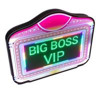YANDDEA Cartello per Servizio Bottiglie VIP, espositore per Bottiglie da Club a LED, cartellone pubblicitario con Lettere Colorate, espositore Luminoso a LED con Mano per Bar per Feste in Discoteca,A