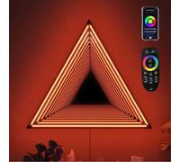 YANDDEA Lampada a Tunnel a Specchio Infinito, 3D Infinity Mirror Light, Lampada Specchio Tunnel Infinito da Parete Muro LED Luce Rilassante d'Atmosfera Casa Cameretta,A-30CM