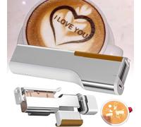 YANDDEA Penna per stampa alimentare portatile Mini penna per stampa caffè portatile Latte Art Macaron Cookie Penna per stampa design fai da te per ristoranti panifici caffè,Red