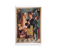 YANDING Federico Fellini La Dolce Vita - Poster decorativo su tela, decorazione da parete, soggiorno, camera da letto, 50 x 75 cm