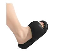 YANG11FAN Ciabatte da Doccia Pane Pantofole for Le Donne Estate Casa Coperta Fondo Spesso Bagno Casa Sandali for Gli Uomini Ciabatte da Bagno(Nero,44-45)