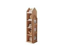 YANG11FAN Facilità Scaffale for libri da pavimento semplice libreria in legno massello mobile for la casa rotante a 360 gradi piccolo scaffale(Natural)